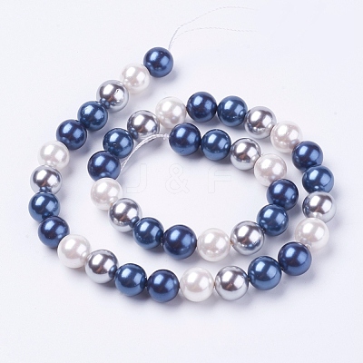 Shell Pearl Beads Strands BSHE-L035-10mm-I05-1