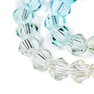Gradient Color Baking Paint Glass Bead Strands DGLA-A039-T4mm-A07-1