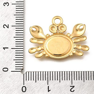 304 Stainless Steel Pendant Cabochon Settings STAS-E545-04F-G-1