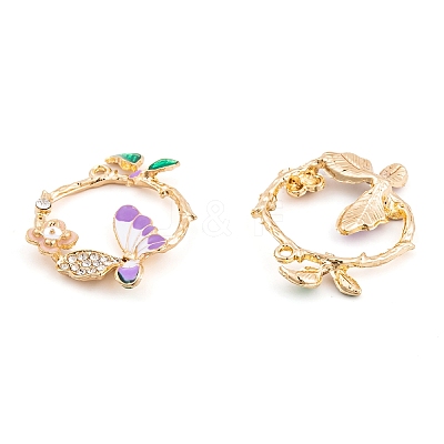 Rack Plating Alloy Enamel Pendants FIND-A040-04KCG-02-1