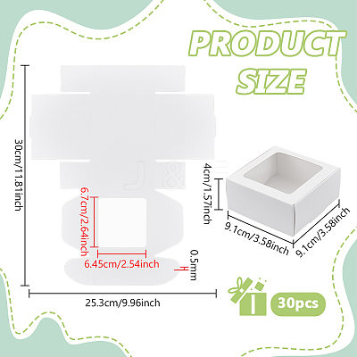 Foldable Creative Kraft Paper Mailer Boxes with Visible Window CON-WH0113-08B-03-1
