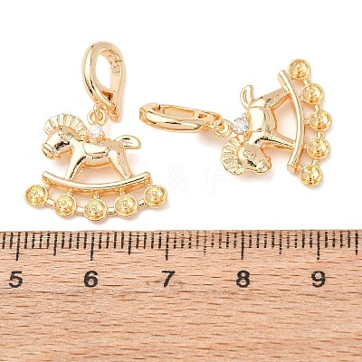 Brass Micro Pave Cubic Zirconia Peg Bails KK-A279-07G-1