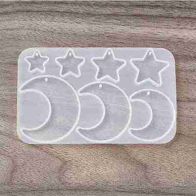Astronomy Theme Moon Silicone Pendant Molds DIY-E065-07B-1