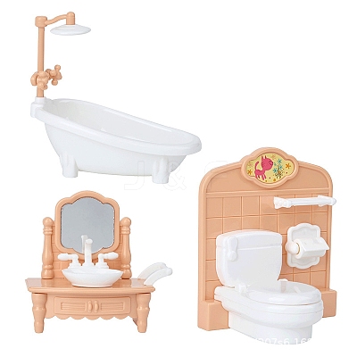 Plastic Bathroom Furniture Kit Miniature Ornaments LS-PW-WG0711A-04-1