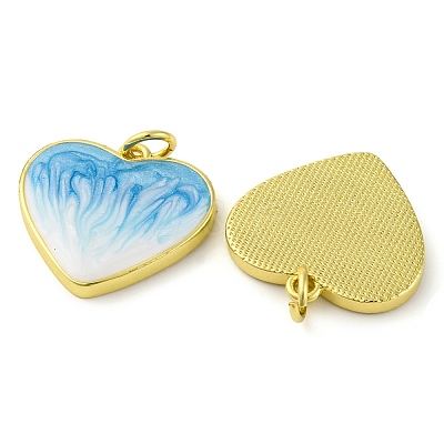 Brass Enamel Pendants KK-S401-16G-A-1