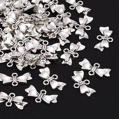 Bowknot Alloy Links connectors EA11930Y-1
