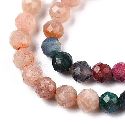 Natural & Synthetic Mixed Gemstone Beads Strands G-D080-A01-01-11-1
