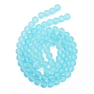 Baking Paint Transparent Glass Bead Strands GLAA-S031-10mm-21-1