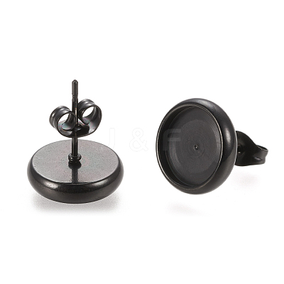 304 Stainless Steel Stud Earring Settings STAS-K202-05D-B-1