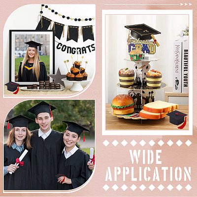 Graduation Cap Shaped Paper Gift Box Sets AJEW-WR0002-70-1