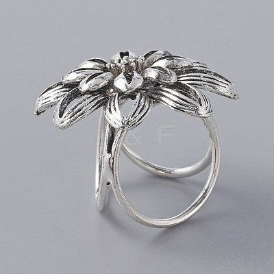Flower Triple Ring Alloy Scarf Buckle Ring JEWB-WH0023-38-1