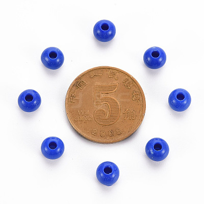 Opaque Acrylic Beads X-MACR-S370-C6mm-10-1