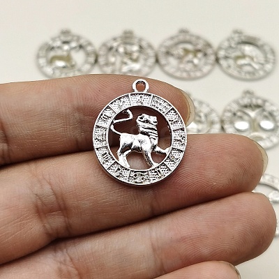 Constellation Themes Alloy Rhinestone Pendants PW-WGDA156-10-1