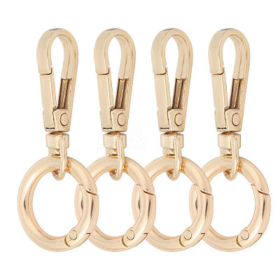Alloy Swivel Lobster Claw Clasps & Spring Gate Rings HJEW-CA00006-02-1