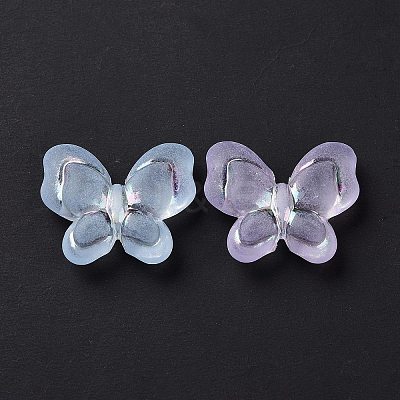 Transparent Frosted Acrylic Beads X-OACR-P013-32M-1