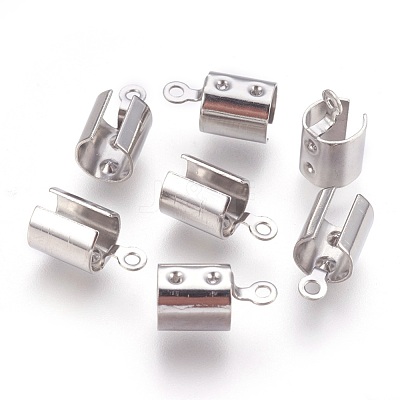 Tarnish Resistant 304 Stainless Steel Folding Crimp Ends STAS-P207-03P-B-1