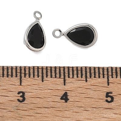 Brass Pave Cubic Zirconia Charms CU-CBABEB3-04P-1