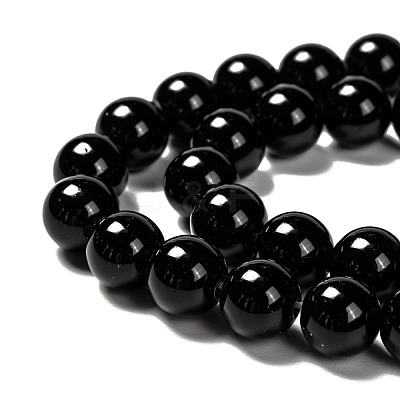 Natural Eyeless Obsidian Beads Strands G-K123-06-8mm-1
