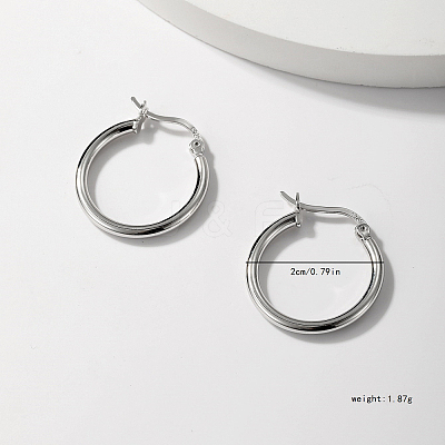 Vintage S925 Sterling Silver Hoop Earrings NK6073-1