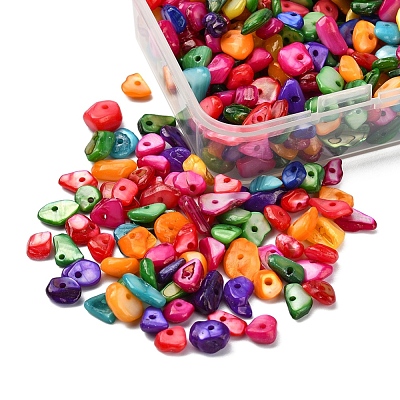 Natural Dyed Shell Beads G-YW0001-15-1