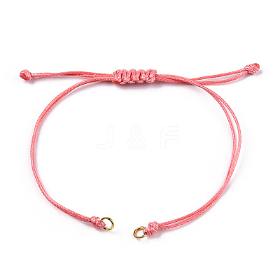 Korean Waxed Polyester Cord Braided Bracelets MAK-T010-06G-1