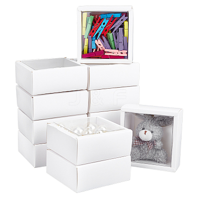 Foldable Square Paper Storage Gift Boxes LS-CON-WH0110-42C-02-1