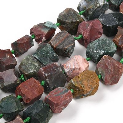 Rough Raw Natural Indian Agate Beads Strands G-F595-I05-1