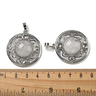 Natural Quartz Crystal Rock Crystal Pendants G-Q158-03D-1