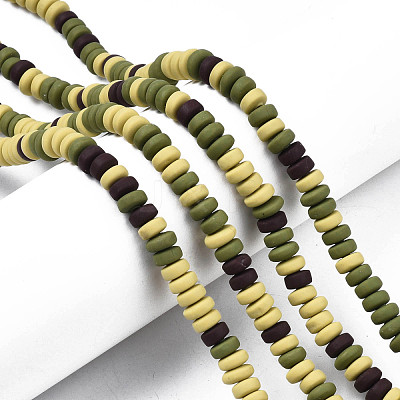 Handmade Polymer Clay Beads Strands CLAY-N008-008W-1
