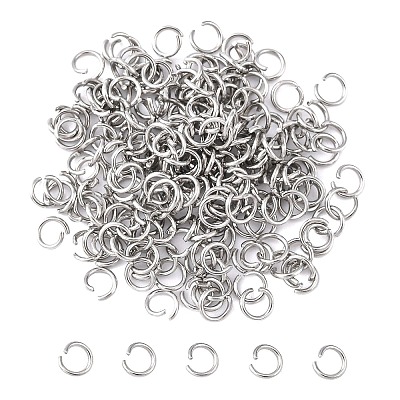 Tarnish Resistant 304 Stainless Steel Open Jump Rings STAS-R049-4x0.6mm-1