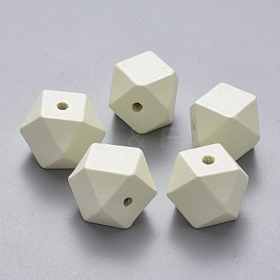 Painted Natural Wood Beads WOOD-Q040-020B-A-M-1