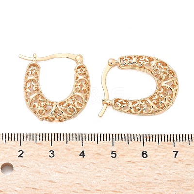 Brass Hoop Earrings for Women EJEW-G436-01G-1