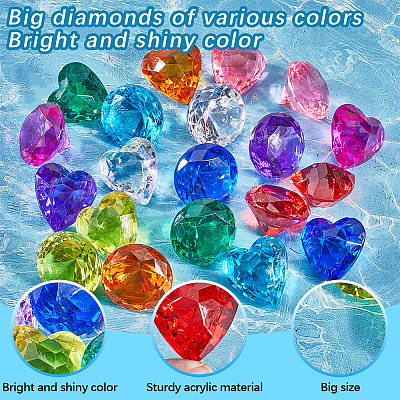 20Pcs 20 Styles Plastic Cabochons KY-SP0001-27-1