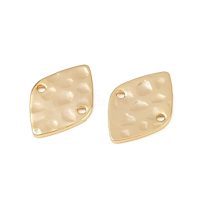 Brass Textured Geometric Connector Charms KK-B137-10G-02-1