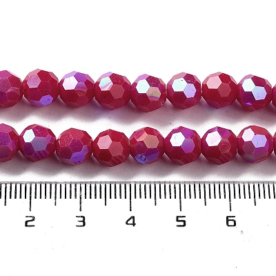 Opaque Glass Beads Strands EGLA-A035-P8mm-L16-1