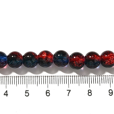 Crackle Glass Beads Strands CCG-C002-8mm-10-1