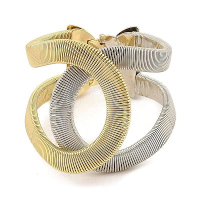 Iron Cuff Bangles for Women BJEW-L629-13GP-1