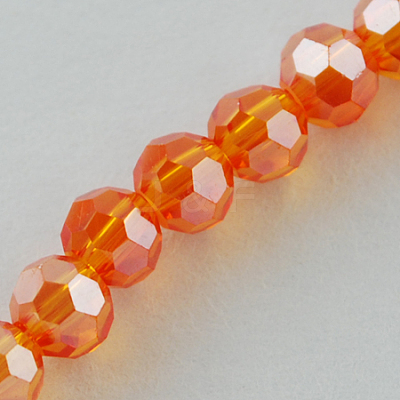 Electroplate Glass Bead Strands X-EGLA-R015-6mm-28-1