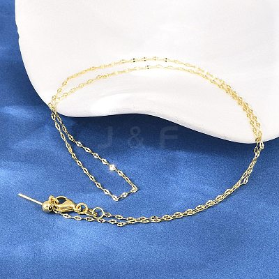 1.5MM Adjustable Slider Brass Dapped Chain Necklaces for Men Women NJEW-L012-10G-1