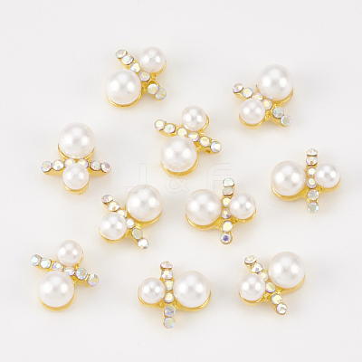 Alloy Rhinestone Cabochons MRMJ-T013-10B-1