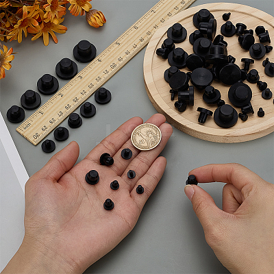72Pcs 18 Styles Silicone End Caps FIND-FG0004-55B-1