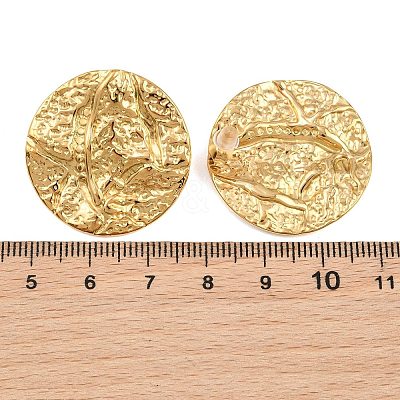 Textured 304 Stainless Steel Stud Earrings for Women SA-CBA0F84-02G-1