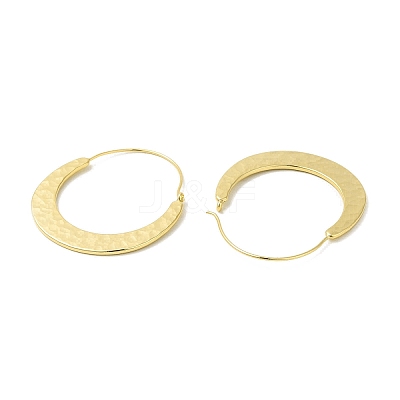 Brass Teardrop Hoop Earrings for Women EJEW-H092-10G-1
