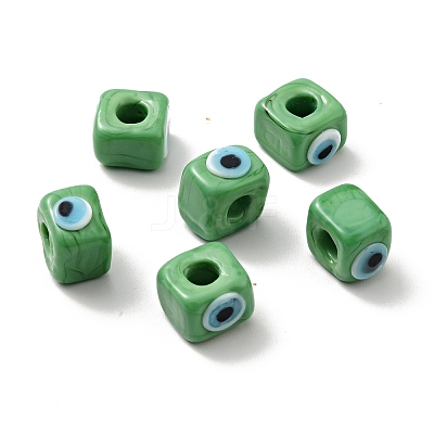 Handmade Evil Eye Lampwork European Beads LAMP-G143-06B-1