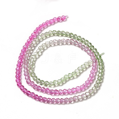 Transparent Gradient Color Glass Beads Strands X1-GLAA-H021-01B-01-1