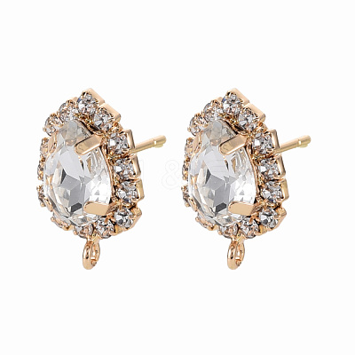 Brass Stud Earring Findings KK-Q253-009-1
