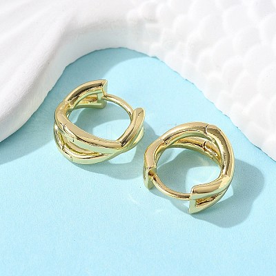 Rack Plating Brass Criss Cross Hoop Earrings for Women X-EJEW-B014-15G-1