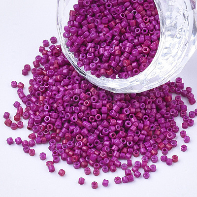 Baking Paint Cylinder Seed Beads SEED-Q036-02A-D10-1
