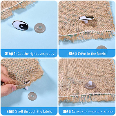 Plastic/Resin Craft Doll Eyes DIY-GL0005-64A-1