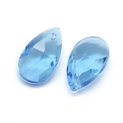 Faceted Glass Pendants GLAA-F069-S-A13-1